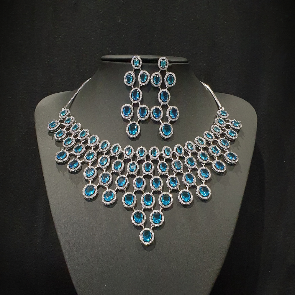Aqua Blue Necklace Set
