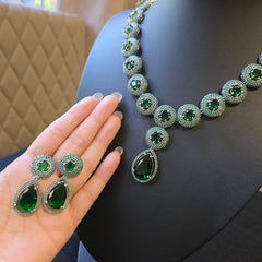 Emerald Green Necklace Set
