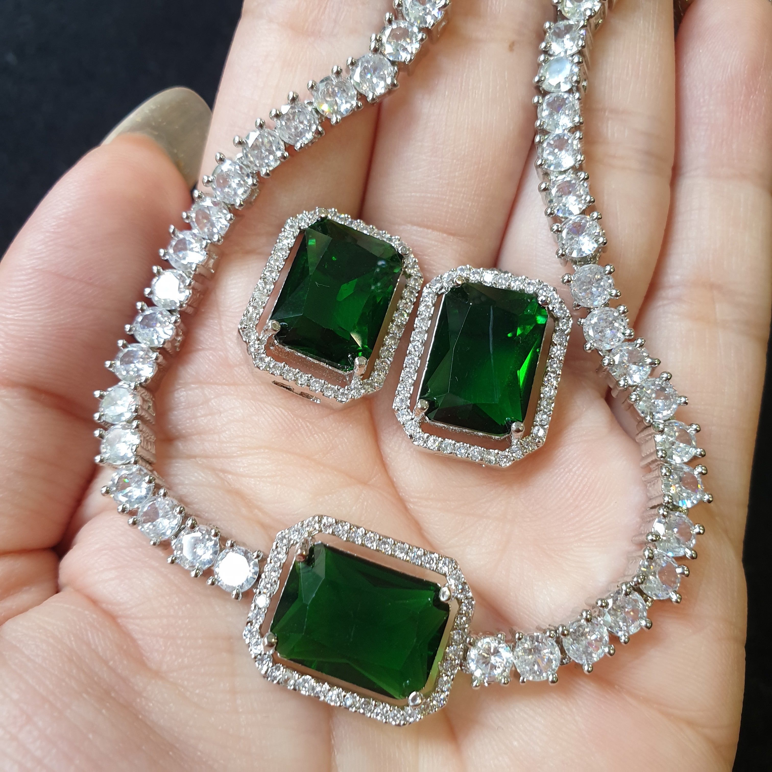 Emerald Green Necklace Set