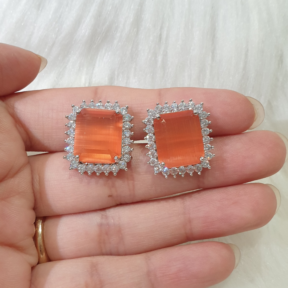 Hydro Peach Quartz Earrings